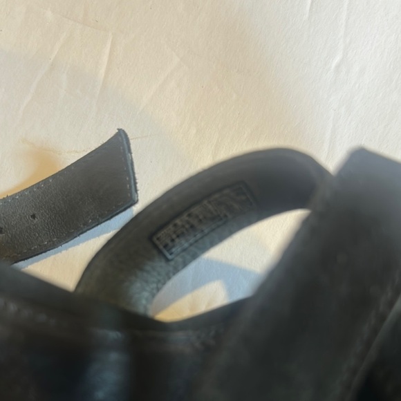 UGG Ariah Black suede w Nubick snake Gold heels Wedge Sandals wrap around ankle - Picture 9 of 9